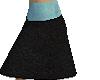 black w/blue skirt