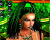 Green Permed Ponytail 2