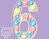 Birthday numbers Six