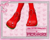 red gemstone sandals