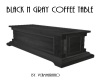 BLACK N GRAY COFFEETABLE