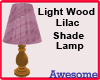 Ash Wooden Lilac Lamp