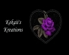 Heart Purple Rose Choker