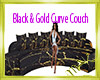 Black & Gold Curve Couch