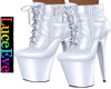 White Latex Yeniz Boots