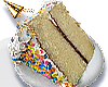 Birthday cake slice