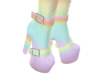 easter boots rainbow
