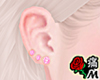 蝶 Pink Studs Earrings