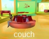 red round chat couch