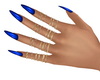 Blue Nails W/Rings