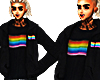 BB rainbow flag zip up