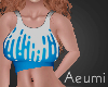 Blue and White Crop Top