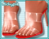 Sophie Red Clear Heels
