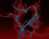 Flashing Neon Red  Heart