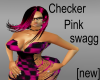 checker pink swagg dress