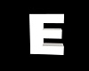 white letter E