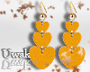 Heart Orange Earrings