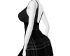 black plaid dress