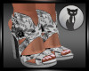B&W FLoral Sandals