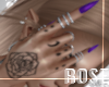 Nails Purple + Tatts