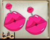 Pinkey Lip Kiss Earrings