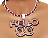 Red Hello T1tty Necklace