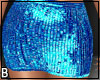 Blue Sequin Mini Skirt