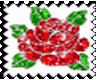Red Rose Glitter Stamp