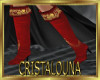 Pirate red gold boots