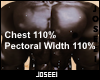 Chest/Pec Width 110/110%