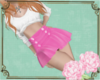 A: Pink skirt