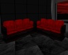 chv red/ bl corner couch