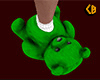 Green Teddy Slippers (M)