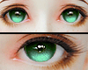 害羞. Big Eyes Green