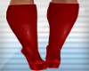Red PVC Knee Boots