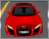 Red moving sporting car