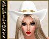 WHITE GOLD COWGIRL HAT