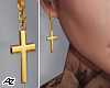 Az. Earrings Cross Gold