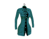 Teal & Blk HoundsTooth