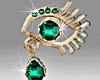EyesGold/Emerald Earring