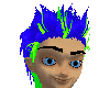 rave hair - blue & green