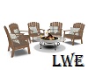 Garden fire pit set