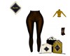 JUSTRE PANTS GLDBRN