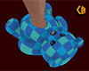 Teal Teddy Slipr Plad M