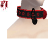 [M]BlackNRed Bell Collar