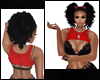 Red Top and Black Bra