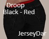 Jersey Droop Black Red