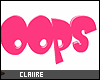 C|Oops 3d Text Seat Pink