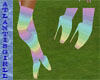Rainbow Stripes boots