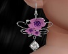 Earrings violet rose–a